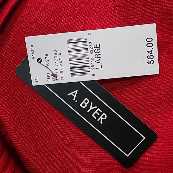 A. Beyer Fit and Flare Sweater Dress With Scarf Juniors Size Large - Picture 3 of 14